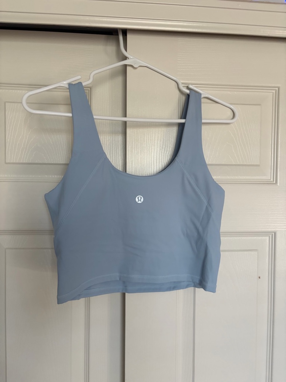 lululemon Light Blue Scoop-Back Tank Crop Top